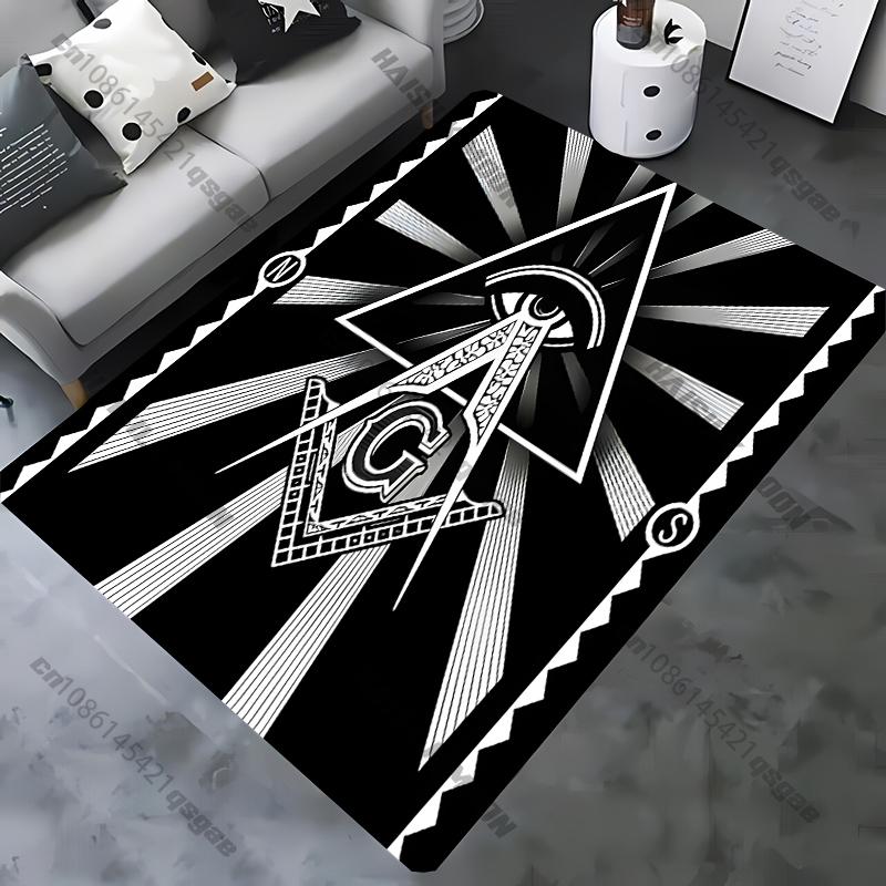 

16 Styles M-Freemas0nry Theme Printed Carpet for Living Rooms Bedrooms, Office Areas Large Non-Slip Decor Mat Gift for Friends 40x60cm