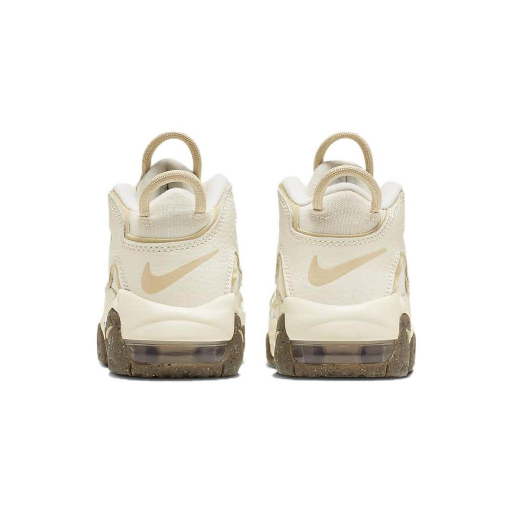 Nike Air More Uptempo PS Kokosové mléko Týmově zlatá Dětské tenisky Krémová Gumová Hnědočerná DX1940-100