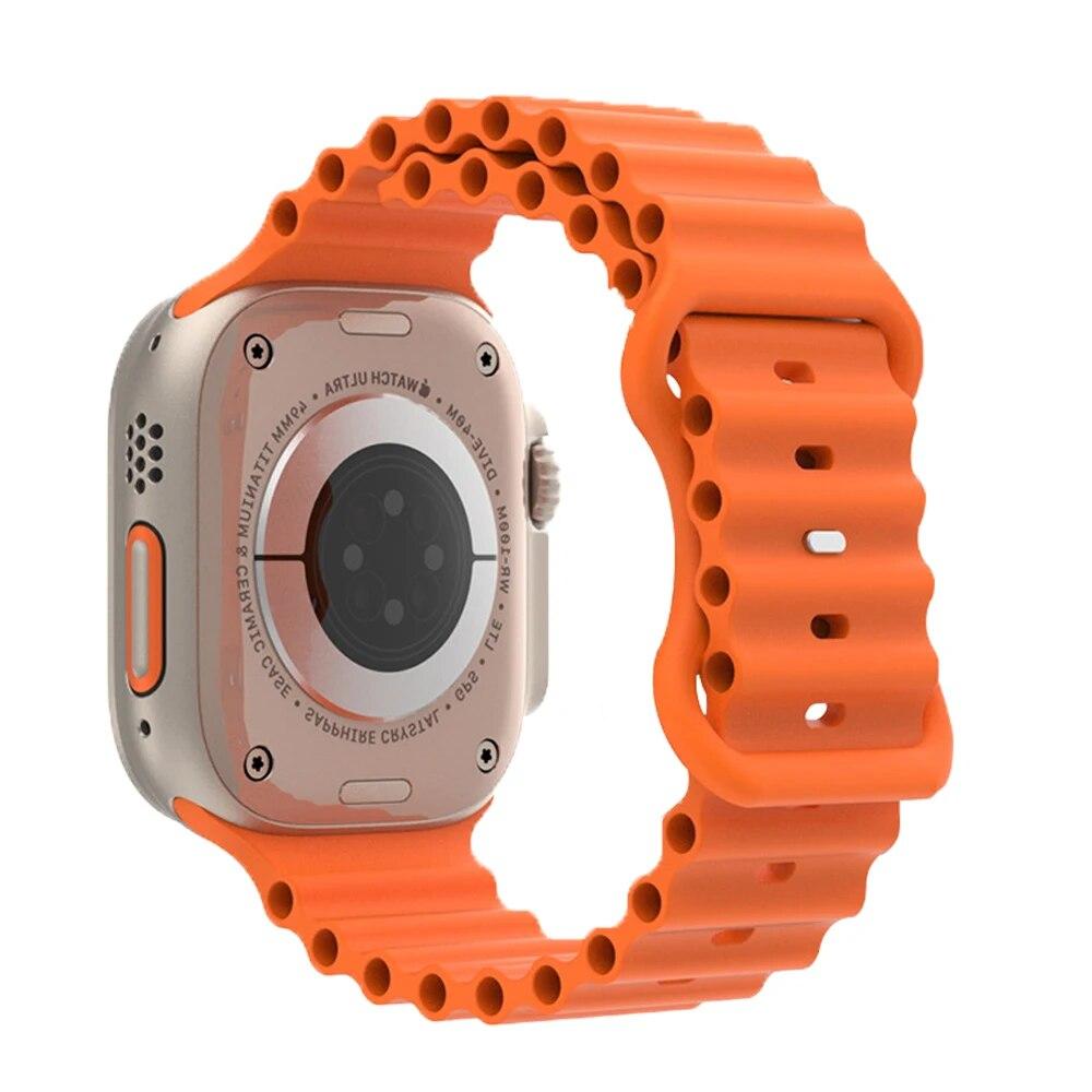 Silicone Strap For Apple Watch Ultra 1 2 3 Band 49mm Bracelet For iWatch Series 9 8 7 6 5 4 3 2 SE 42mm 44mm 45mm Replace Straps