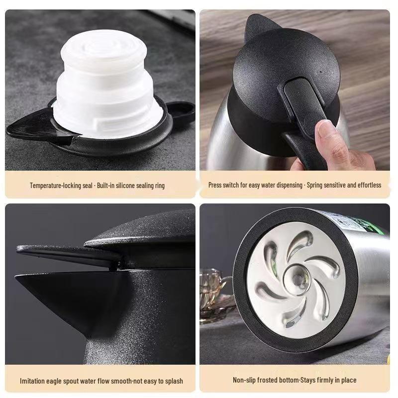 2.0L Dwuwarstwowy Izolowany Próżniowo Czajnik do Kawy ze Stali Nierdzewnej 304 - Termos klasy spożywczej na prezent