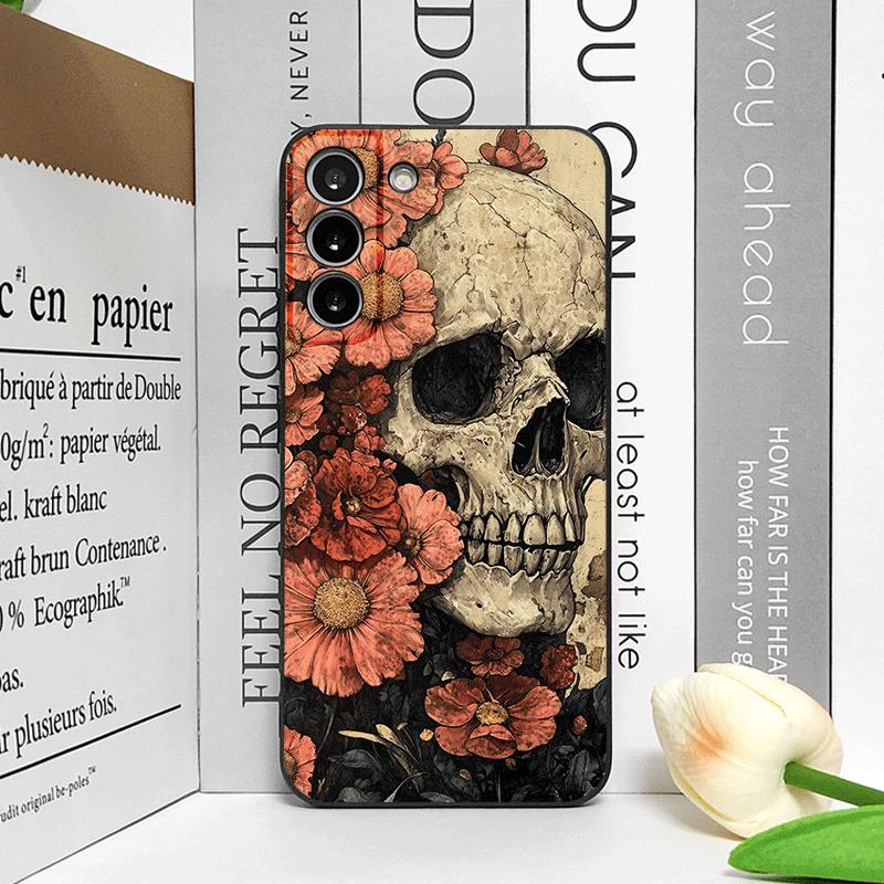 Retro Gothic Night Flower Skull Head Printed Phone Case for Motorola Moto Edge 50 Fusion 60 Stylus 40 30 Neo G75 G85 G84 Covers