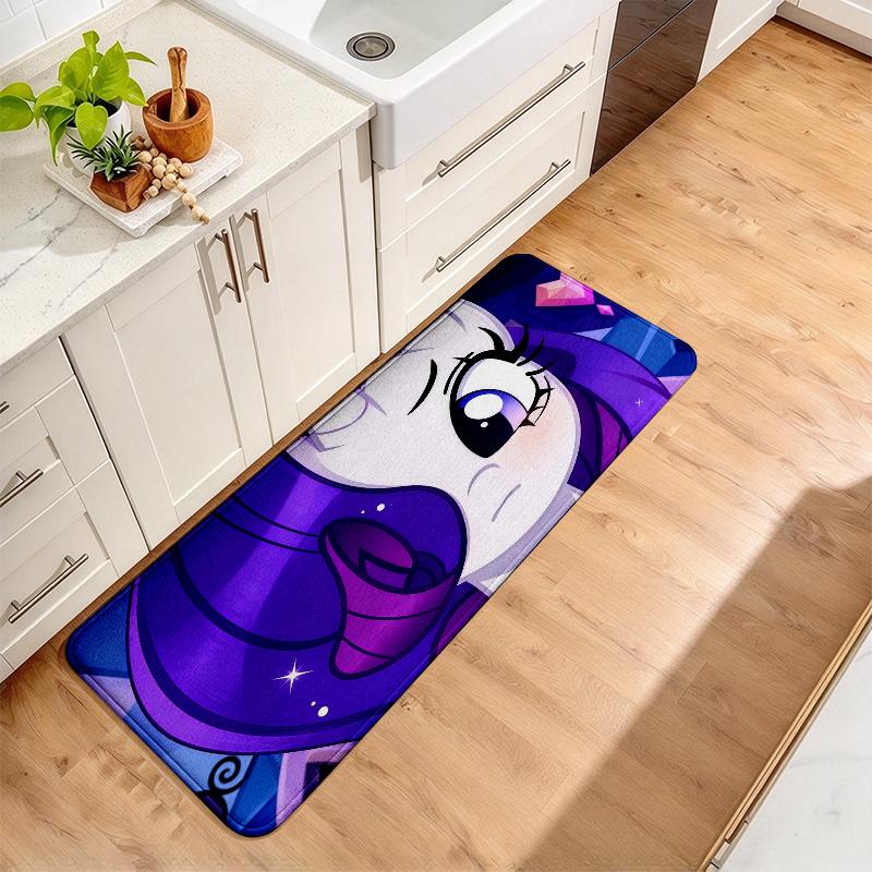 Rarity Print Flannel Kitchen Mat Christmas Soft Area Rug Non Slip Floor Carpet Home Decoration