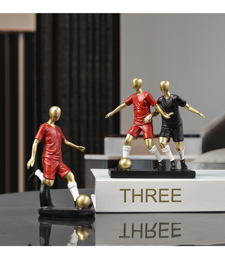 Elegant Mini Football Player Figurine for Home Decor
