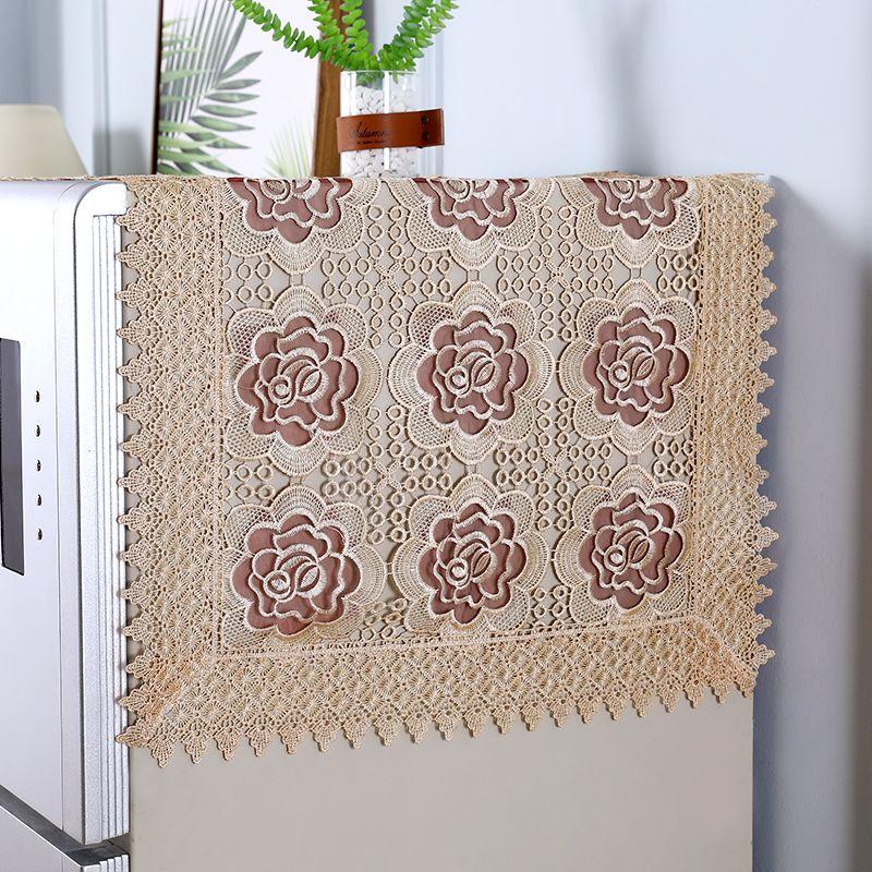 

Кружевной чехол для холодильника от пыли Чехол для стиральной машины Салфетка для холодильника Полотенце от пыли Салфетка для шторки холодильника 60 * 140