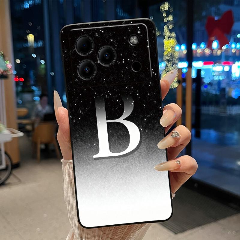 Anti-scratch Couple Phone Case For Doogee Note 56 Unique Letter Design Casing Soft Silicone For Doogee Note 56 Black Cover