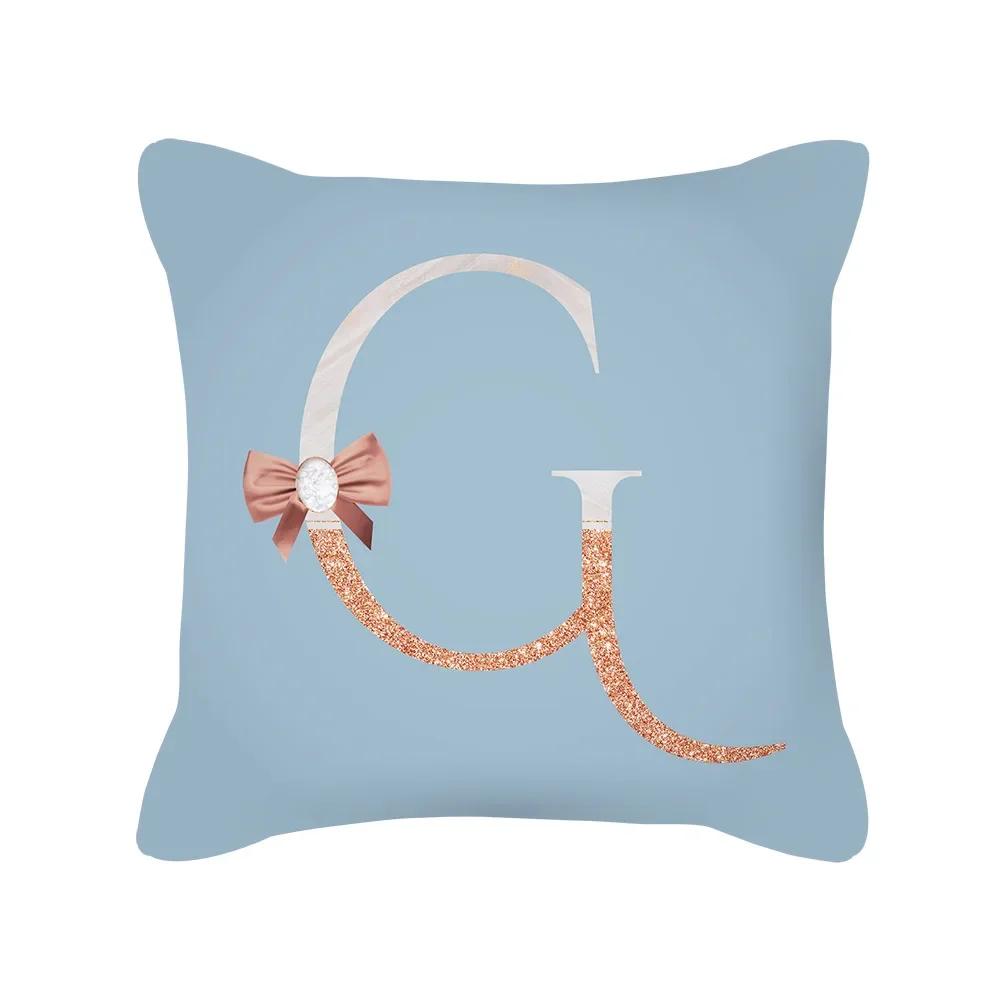 Letter Cushion Cover Alphabet English Pillow Home Decor