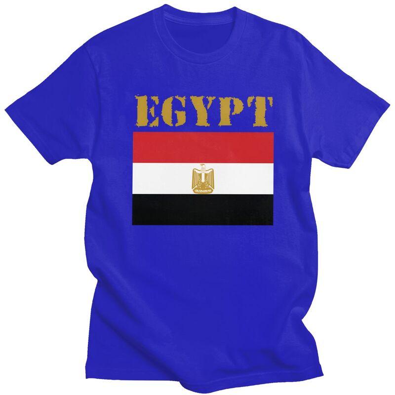 Custom Egypt Flag T Shirt for Men 100 Cotton Tshirt Leisure Tee Short Sleeves Tshirt