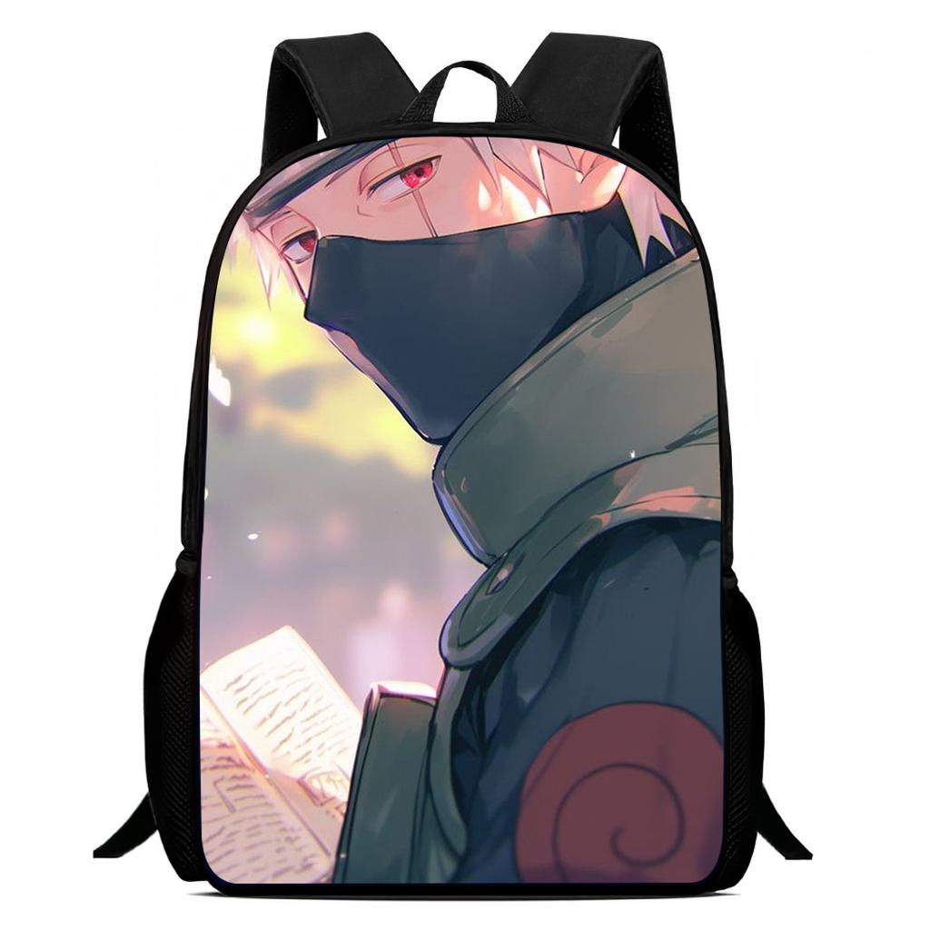 NARUTO Cartoon 15-inch Lightweight Backpack With Adjustable Shoulder Straps Kids Daily School Bag For Boys Girls Age 5-9