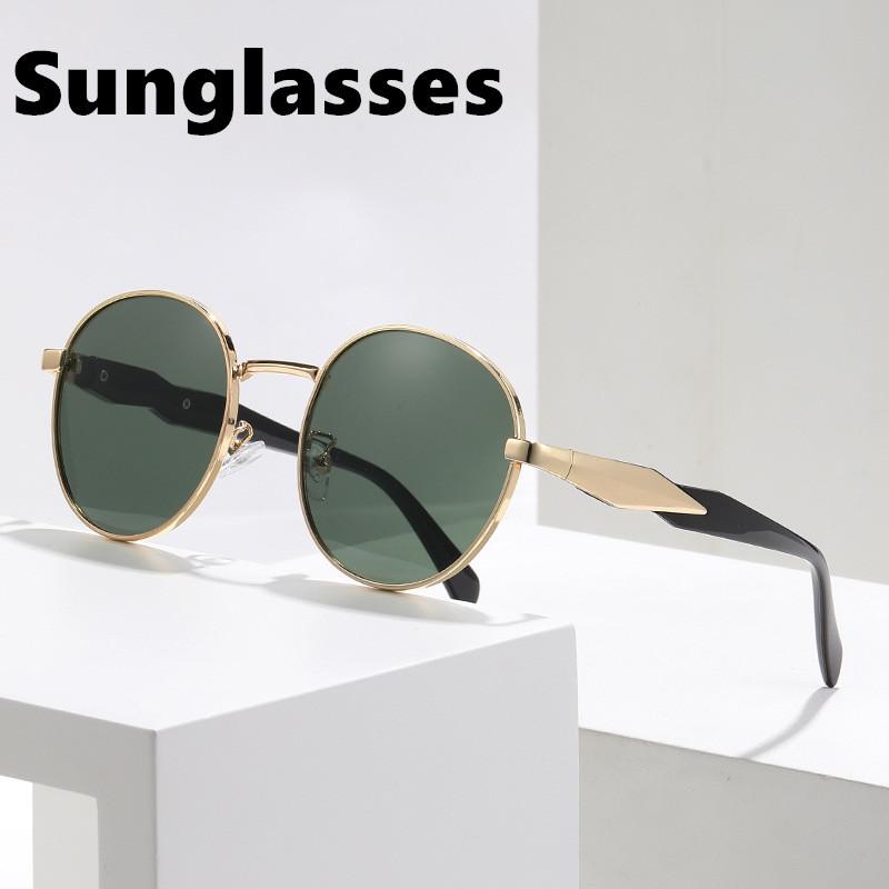 2025New Man woman Sunglasses High Quality Metal Material Eyewea Round-Frame UV400 Fashion Versatile Trend Sunnies Unisex