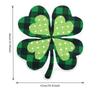 VIKAMA Saint Patrick's Day Four-Leaf Grass Mat Anti-Slip Water Absorbing Bathroom Floor Mat Entrance Door Mat Home Decoration