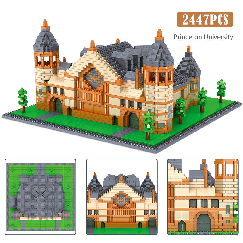 5379PCS City Mini World Famous School Series Architecture Model Building Blocks Educational Bricks Toys for Children Gifts