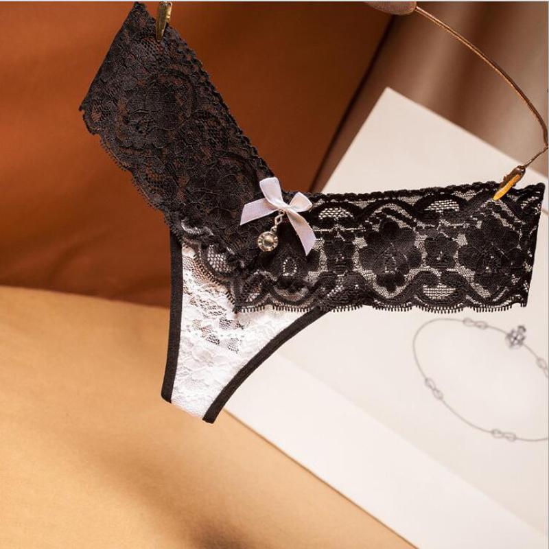 Sexy Women Panties Underwear Brazilian Thongs Girls Lace Bikini Seamless Ultra Low Waist Seamless Bow Female Bragas XS-L 2217