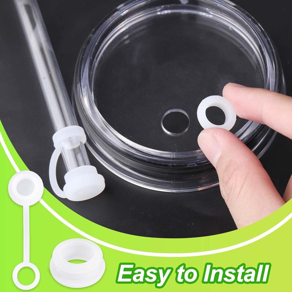 AIERSA 3Pcs Spill Stopper for YETI Cup Straw Lid, and 3Pcs Straw Cover Cap Toppers Suitable for Yeti Cup Accessories for 20, 16, 24, 25, 26, 35,42 oz