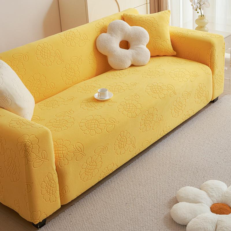 Sunflower Sofa Cover All Inclusive Universal Set Suitable for All Seasons Special Leather Sofa Cover Cover Cloth Anti Cat Scratch and Anti-slip