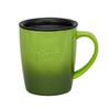 Vacuum Insulated Stainless Steel Mug Gradient with Keeps Drinks Hot or No Carefully Painted Gradient Color GoodPlus+ (Air Zero), 300ml, Green, Lid,