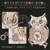 Wooden Owl Clock Wooden Toy with Assembly Toy for Focus and Finger Wooden Plastic 3D Educational Natural Brain Craft Christmas Gift A'sTool Toy,