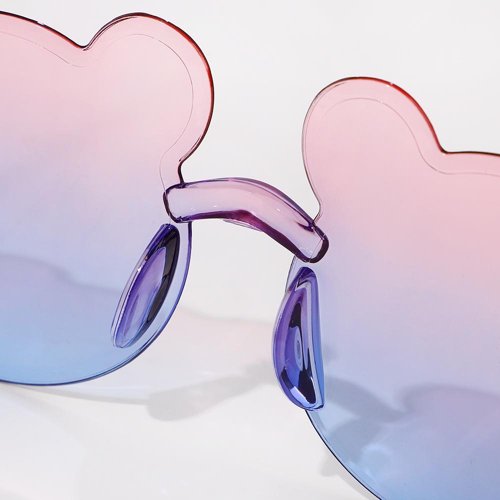 2 ks/sada 4,5" Vlásenky s velkou mašlí pro děti Sada brýlí Cartoon Bowknot Módní doplňky do vlasů Brýle malého medvěda Dárek