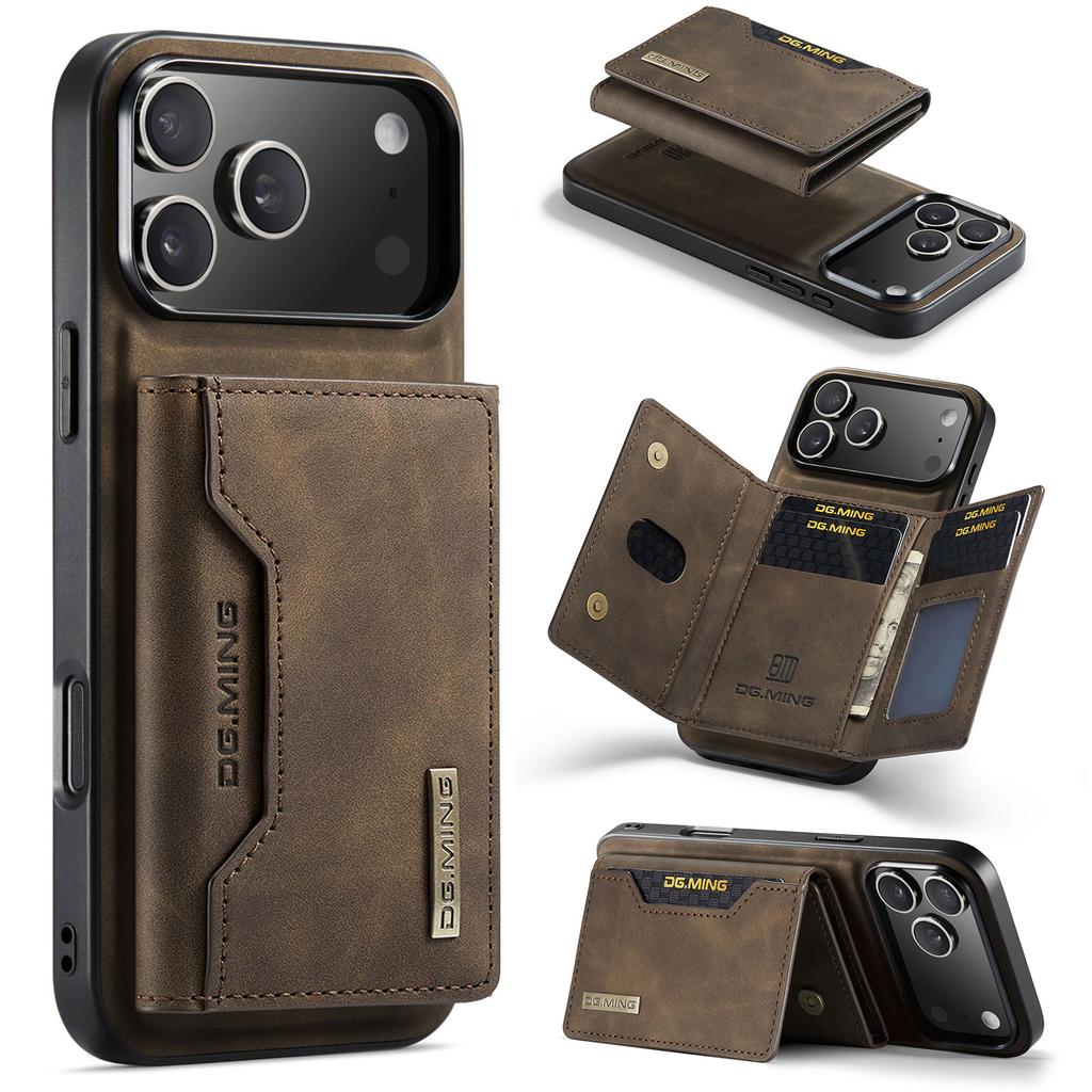 2 In 1 Detachable Magnetic Leather Phone Case for IPhone 17 Air 16 15 14 13 12 11 Plus Pro Max Wallet Cover Cards Holder Pocket