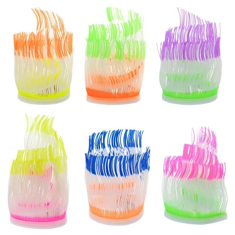 New Flexible Style Silicone Aquarium Coral Anemone Decoration Artificial Fish Tank Sea Anemone Ornament Glowing In Light