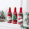 Christmas Decorations for Home Santa Claus Wine Bottle Cover Snowman Stocking Gift Knitted Xmas Navidad Decor Happy New Year