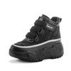 Thick-soled inner height-increasing short boots Children's autumn and winter new casual high-top shoes are thin and lightweight Velcro women's shoes