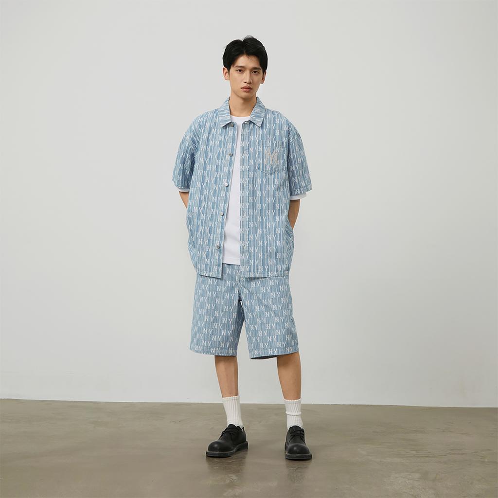 New MLB New York Yankees SS24 Shirt Unisex Light Blue 3ADRM1043-50BLL