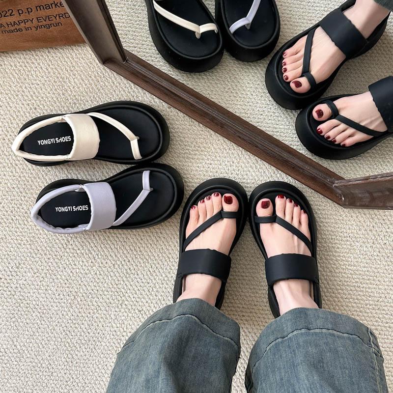 Fashion Summer Platform Flats Women Sandals Fashion Clip Toe Ladies Casual Dress Street Style Gladiator Sandalias