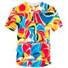 Kids O Neck Short Sleeve Tee With 3D Color Candy Graphic Print Street Style For School Outdoor Daily Casual Activities
