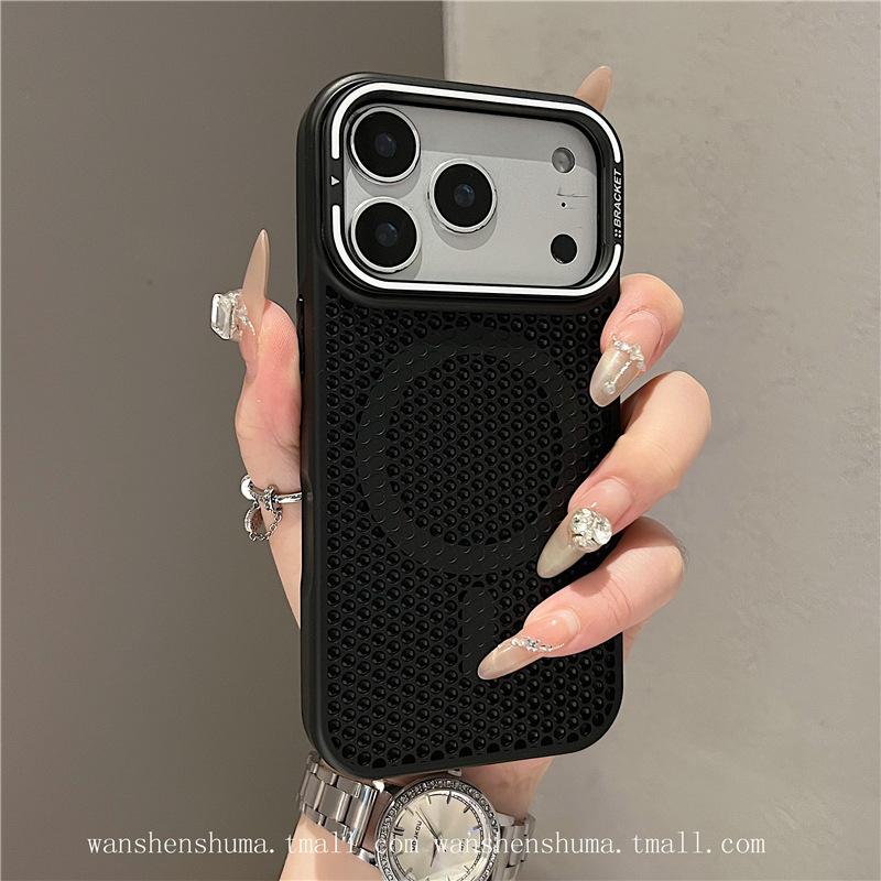 Advanced sensor mesh lens holder iphone17promax mobile phone case 14 breathable heat dissipation 15 apple 16 sheath