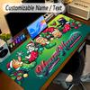 Christmas Theme Personalized Mouse Pad Custom Name Text Non Slip Desk Pad For Laptop Office Desktop