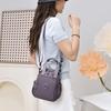 Kompakt Nylon Crossbody Miniryggsäck med Topphandtag Casual Liten Dagryggsäcksväska för Kvinnor Daglig Resa