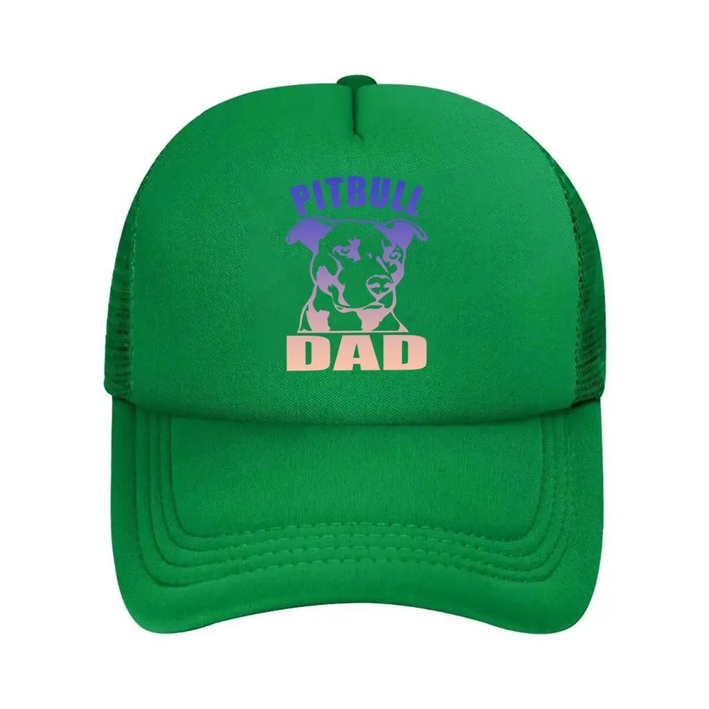 Pitbull Dad Tribute to  Dog Owners and Their Pets Mesh Baseball Cap