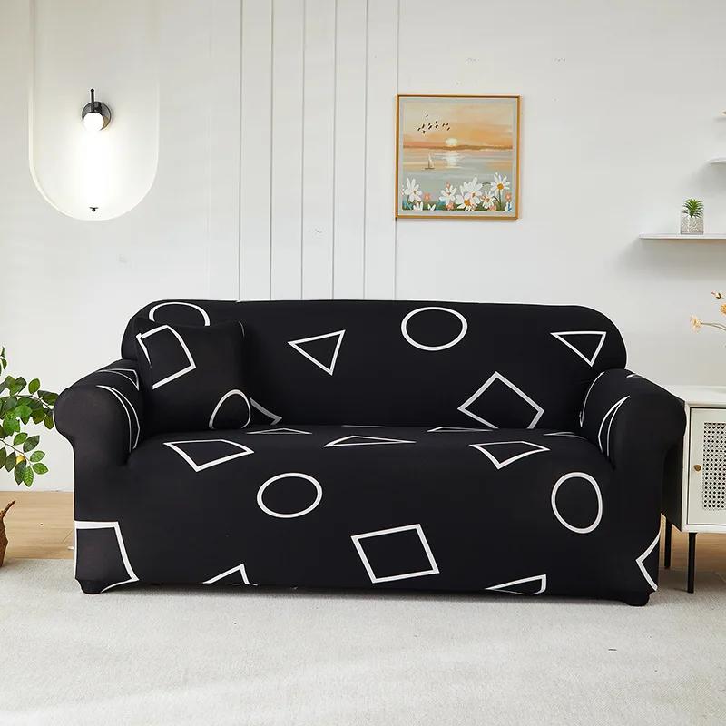 Armchair Corner Sofa Cover Leaves Stretch Sofa Cover Couch Cover Slipcovers Chaselong Protector for Pets and Kids Fully Wrap