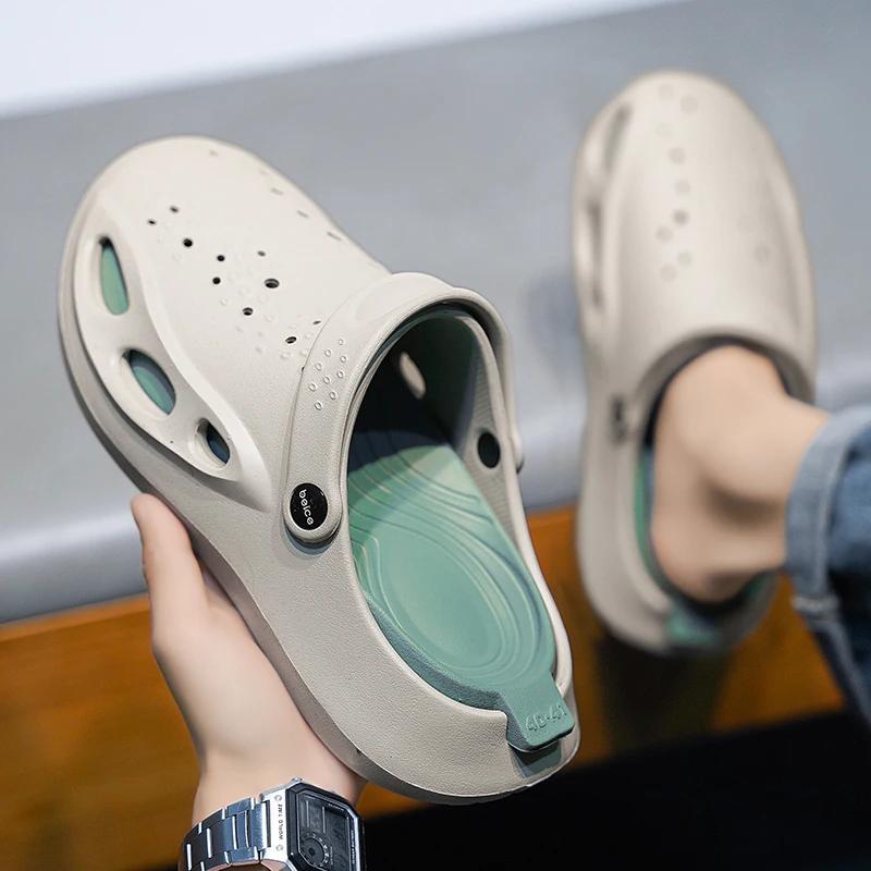 Fashion Beach Sandals Woman Korean Mens Shoes Tennis Luxury Brand 2024 Slip-Resistant Tenes Mascolino Men Slipper Non-Casual Tennis Net