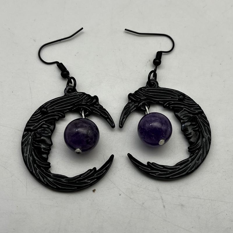 

1 пара ретро серег-полумесяцев, вдохновленных ретро-стилем, подходящих для повседневной носки и многофункциональных модных аксессуаров в качестве подарков чёрный