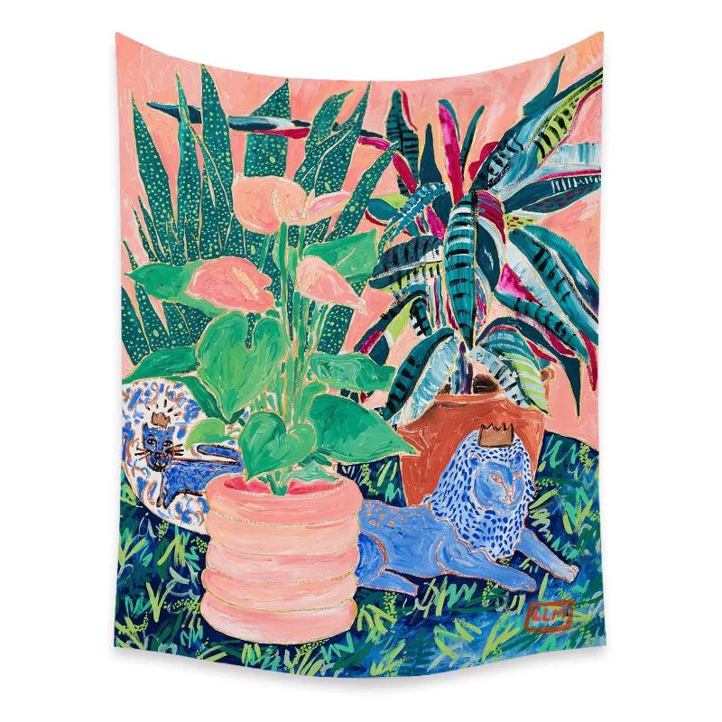 Bohemian Schlafzimmer Wanddekoration Makramee Wandbehang Teenager Ästhetik Indie Zimmerdekor Anime Wandteppich Großer Stoff Wandteppich