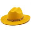 Wool Top Hat, European, American Autumn and Winter Retro Gentleman and Gentleman, Jazz, Flat Brim, Felt, Upturned Edge, Big Eaves Hat