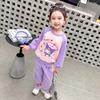 Toddler Girl Spring Autumn Cartoon Sweatshirt Set Cute Long Sleeve Two Piece Outfit Fashionable Casual Clothes