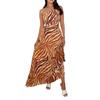 Fashion Print One Shoulder Sleeveless Dress Printed One Shoulder Sleeveless Dress