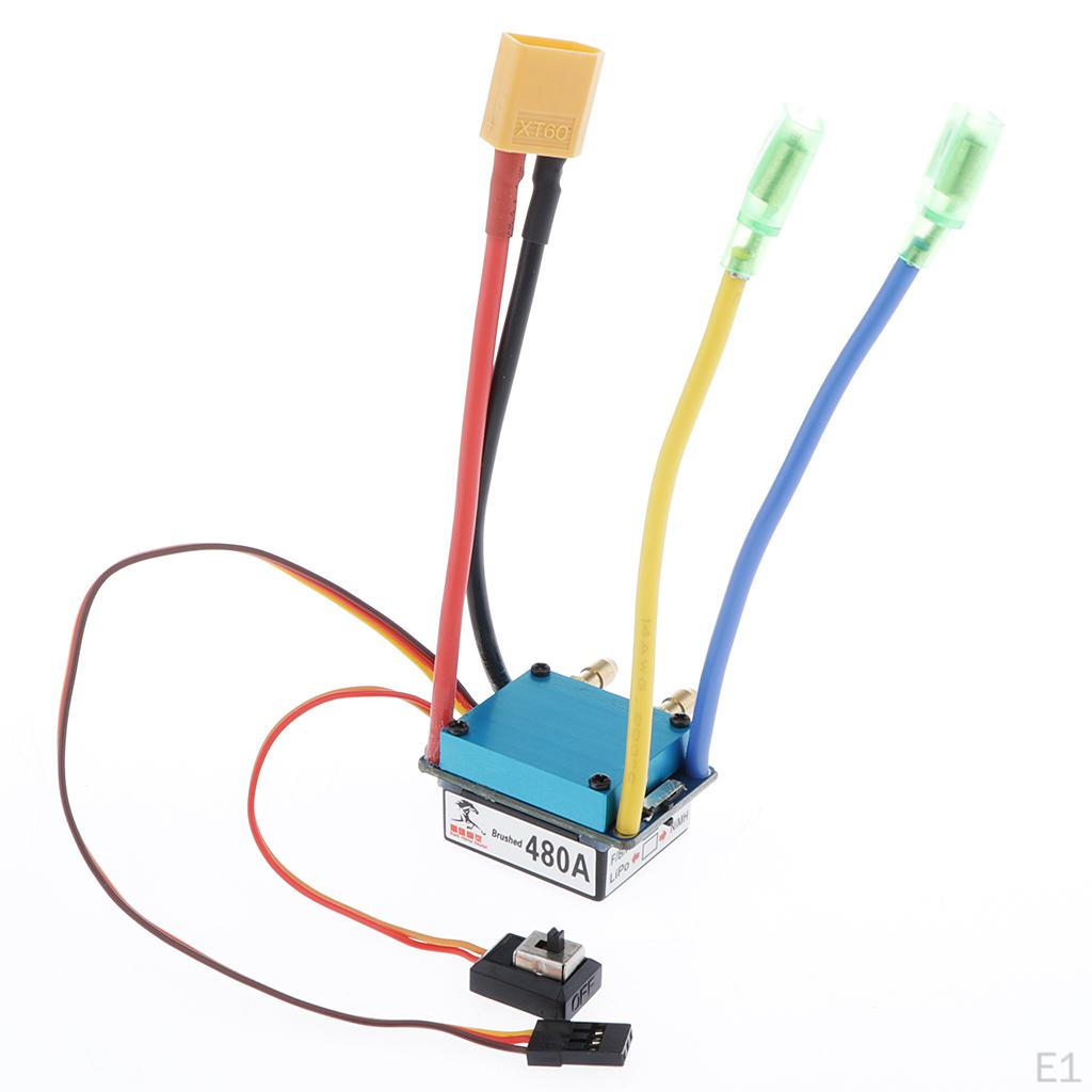 480A Brushed ESC Speed Controller Dual Mode Brake 5V 3A for Boat XT60 Plug