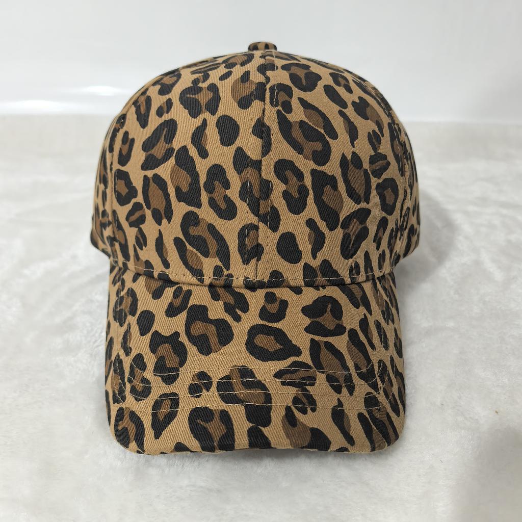 Leopard Print Baseball Cap Fashion Casual Sun Hats Adjustable Unisex Sports Cap For Women Men