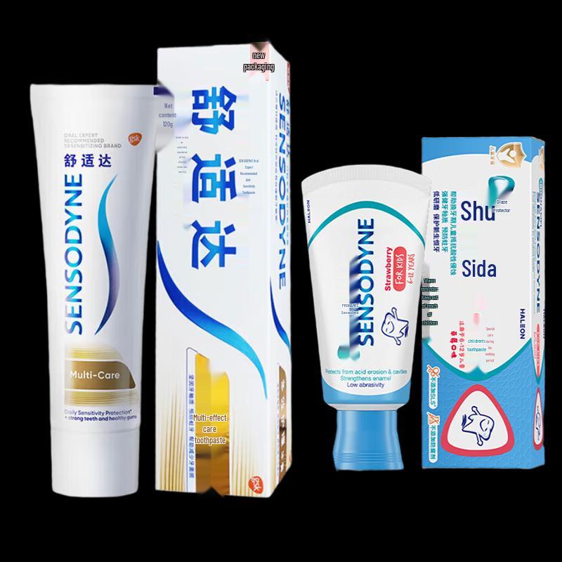 

Sensodyne Toothpaste Set: Kids Strawberry & Adult Multi-Effect