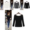 Fashion Women Ladies Casual Cotton Blend Pullover Long Sleeve Loose Tops Tee Blouse For Comfortable Everyday Wear