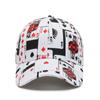 Hat Men's and Women's Trend Printing Elements Baseball Cap Korean Edition Fashion Street Trend Hat Hip Hop Poker Hat Outdoor Hat