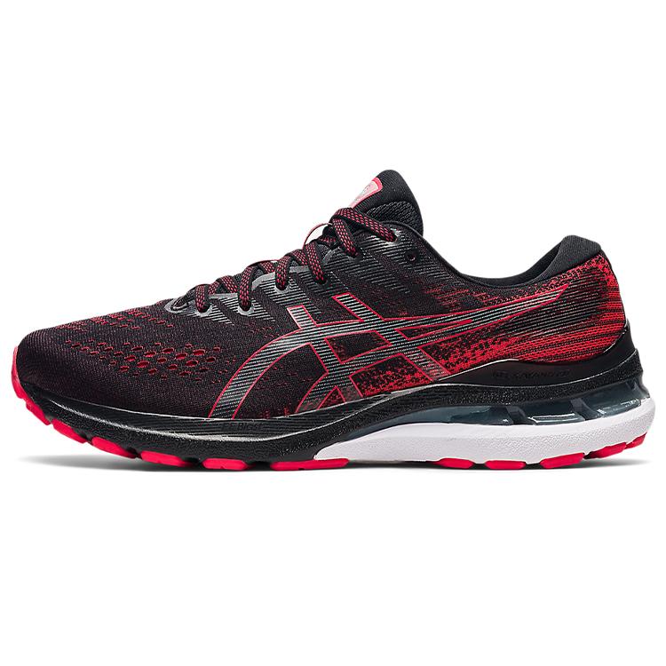 New Asics Gel Kayano 28 4E Wide 'Black Electric Red' 1011B191-002