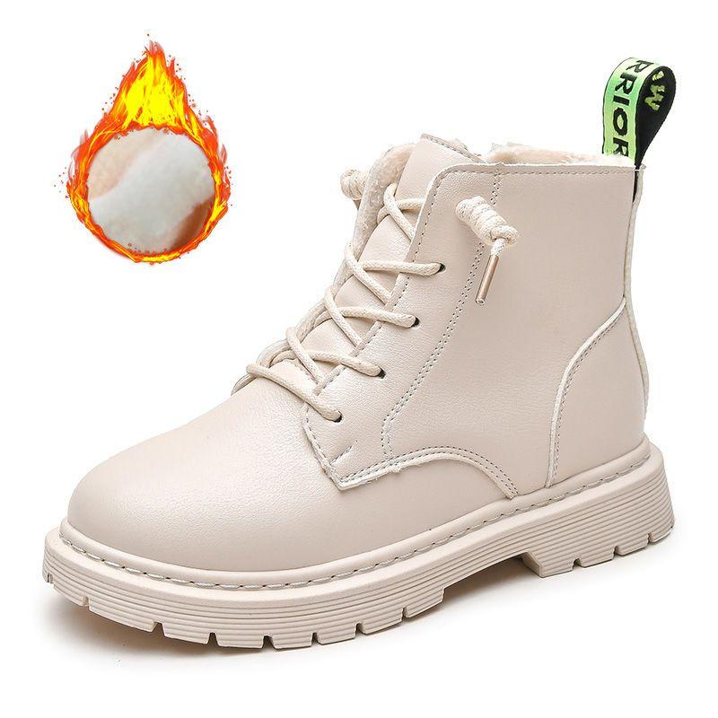 

Warrior Шкіряні чоботи для хлопчиків Однокласники Осінь і зима Середні та старші дитячі короткі чоботи Дівчата Середні чоботи 37