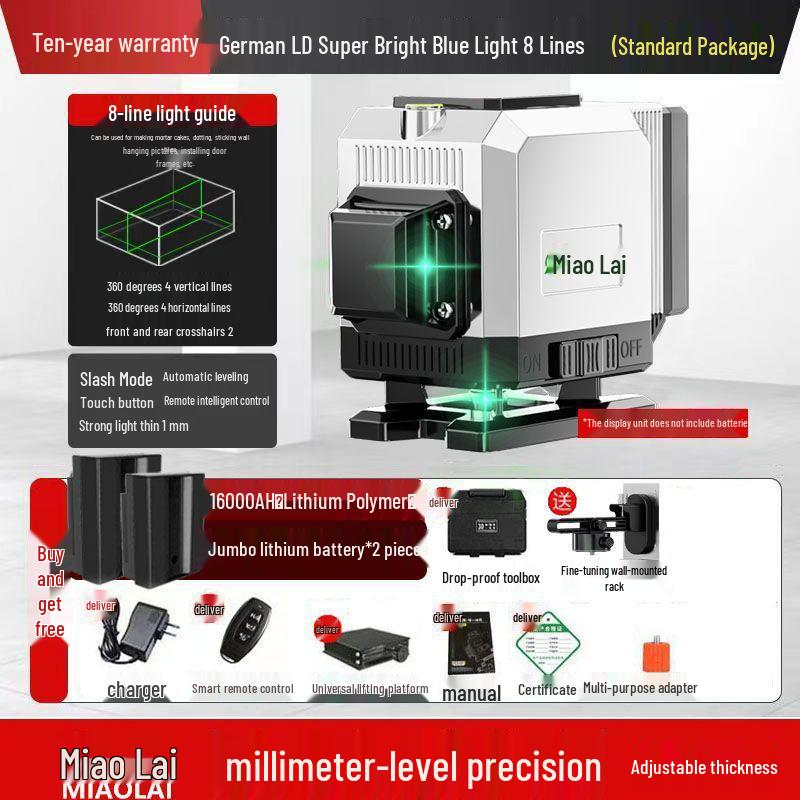 2025 Wysokoprecyzyjny 12-liniowy Projektor Ścienno-Podłogowy Samopoziomujący na Podczerwień