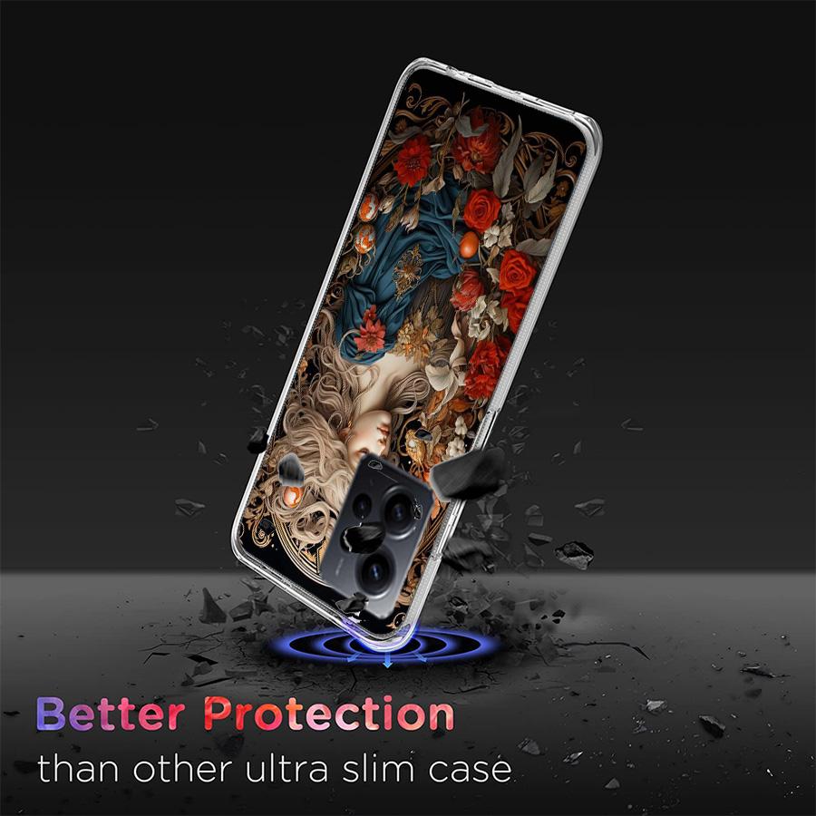 Exquisite Women's Loish Style Flowers Phone Case For Redmi 12 13C 12C 15C 9 10 10C Note 13 Pro Plus 14 15 Pro 9T 9C 9A TPU Soft