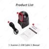 Platform Barcode Scanner 1D 2D Desktop Bar Scanner Hands-free Barcode Reader Store Product Qr Code Reader