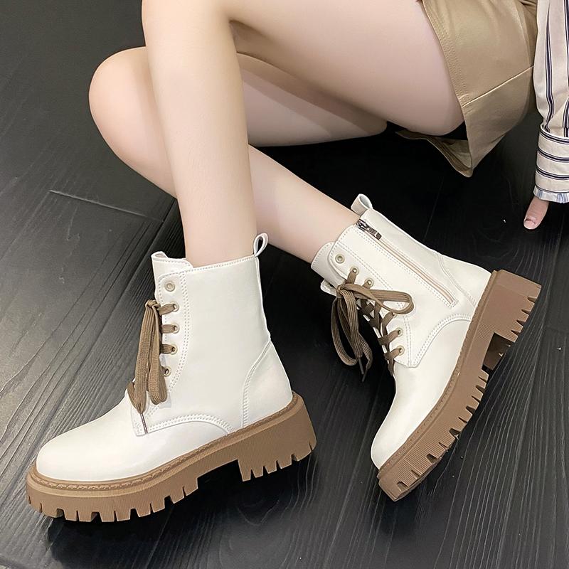 New 2024 Women's Fashion Chelsea Boots Autumn/Winter Plush Boots British Style Soft Leather Short Boots New Brand Designer Boots